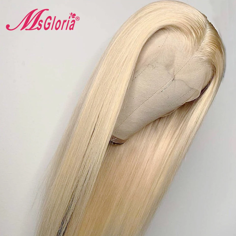 150% Плотность 13*6 глубокая часть блонд 613 цвет кружева передние человеческие волосы парики бразильские прямые волосы Remy парик с волосами младенца