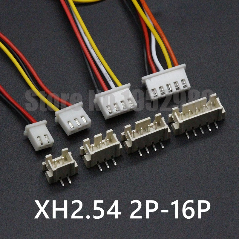 Коннектор для кабеля JST XH2.54 2 54 мм штекер 2/3/4/5/6/7/8/10/12/14/20 26AWG 300 гнездовой кабель +