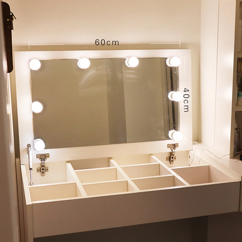 6 светодиодный/10 светодиодный/14 лампочка лампа комплект туалетное зеркало для макияжа с подсветкой яркость Регулируемый Голливудский стиль Макияж косметическое зеркало свет