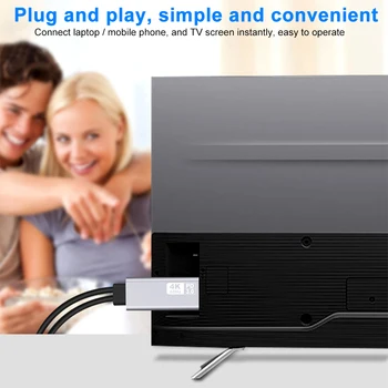 

2 In 1 Projector Smartphones Multimedia Portable 4K 60Hz Mirroring Cable Universal HD TV Type C To HDMI Monitor Home Office