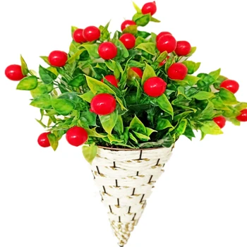 

1Pcs Natural Wicker Flower Basket Wall Hanging Pot Planter Rattan Vase Basket For Garden Home Decoration