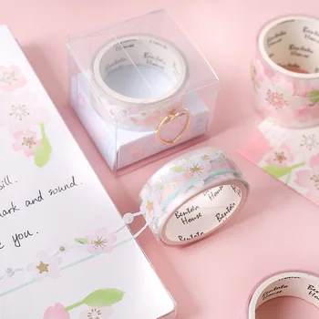 

Sakura Flower Hollow Openwork Lace Washi Tape DIY Decoration Scrapbooking Planner Masking Tape Adhesive Tape Kawaii Stationery