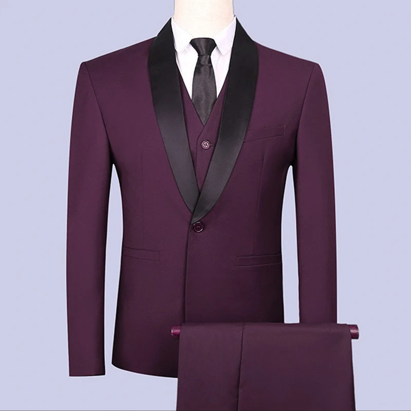 Men?s Suit 3 Pieces Blazers/Pants/Vest Sets Groom Wedding Dress Suits / Men's Casual Business Suits Jacket Coat Trousers xz44 Men?s Suit 3 Pieces Blazers/Pants/Vest Sets Groom Wedding Dress Suits / Men's Casual Business Suits Jacket Coat Trousers xz44