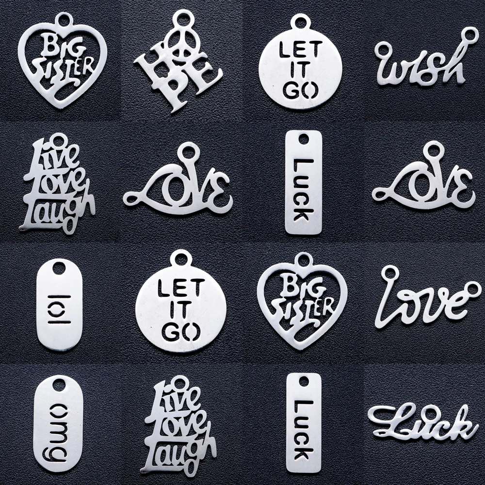 10 шт./лот подвески Love Hope для творчества оптовая продажа из нержавеющей стали 100%
