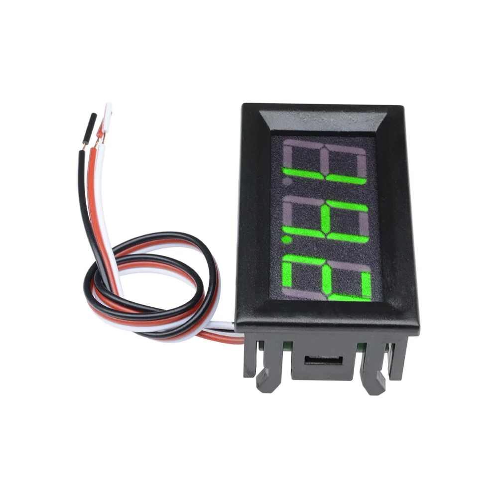 미니 디지털 전압계 전압 패널 미터, DC 0V-30V, 6V, 12V, 24V, 전기 오토바이 자동차, 0.56 인치