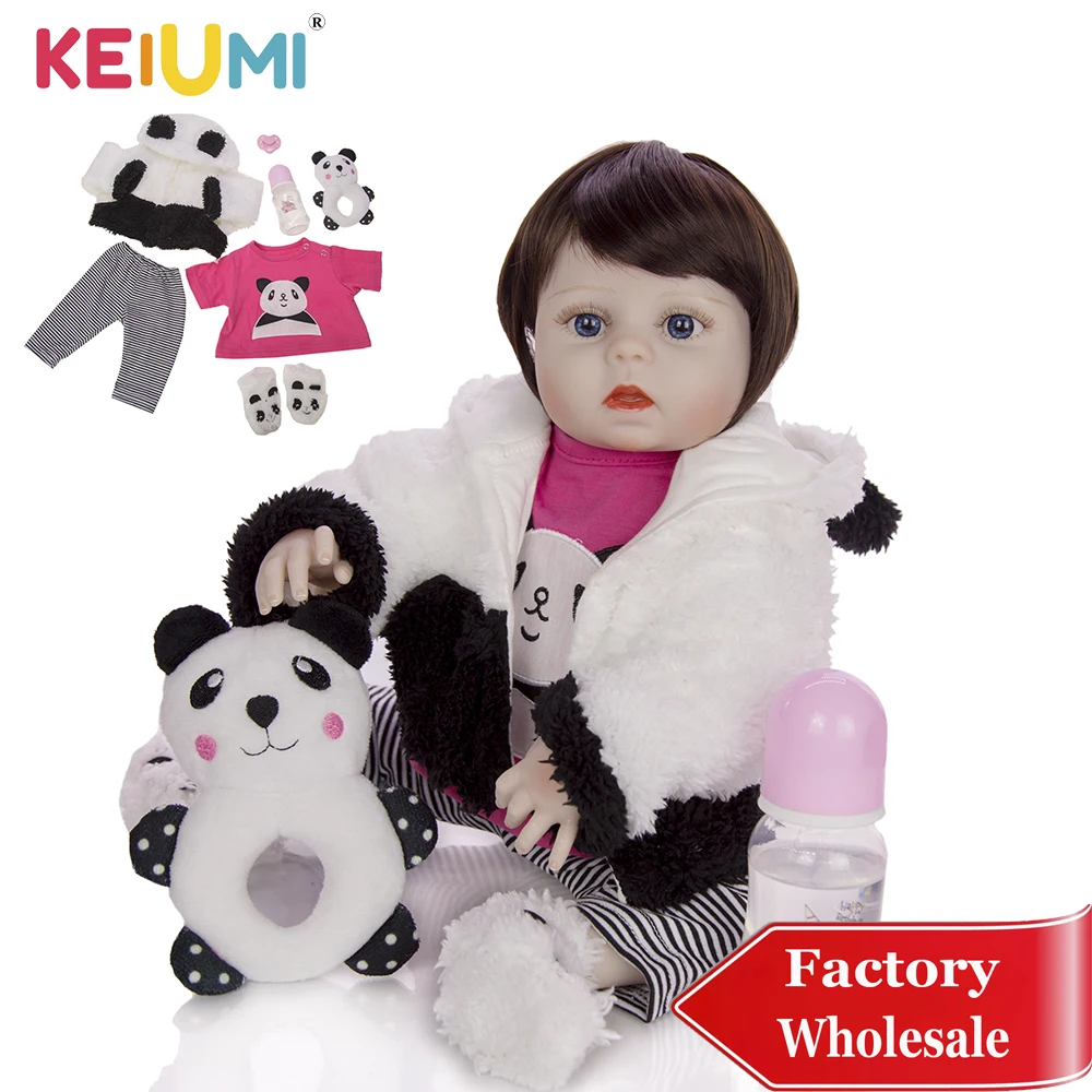 KEIUMI 19 ''полностью силиконовые виниловые куклы для новорожденных девочек, Игрушки для ванны, модные реалистичные игрушки Boneca для детей, рождественские подарки