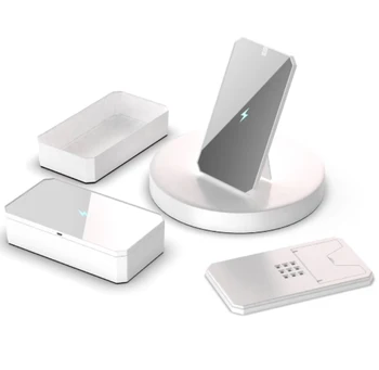 

4 in1 Portable Smart Phone Disinfection UVC Lights Cell Phone 10W wireless Fast Charger For Mobile Phones see wireless charger