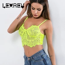Неоновый цвет, женский кружевной топ, бюстгальтер, прозрачный короткий укороченный топ, майка, нижнее белье, летние топы с бюстгальтером без косточек размера плюс