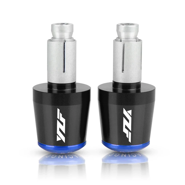CNC 22MM Motorcycle Handlebar Grips Handle Bar Cap End Plugs For Yamaha YZF R1 YZF R6 YZFR6 YZF R125 YZFR15 R25 YZF R3 YZF R25 black blue