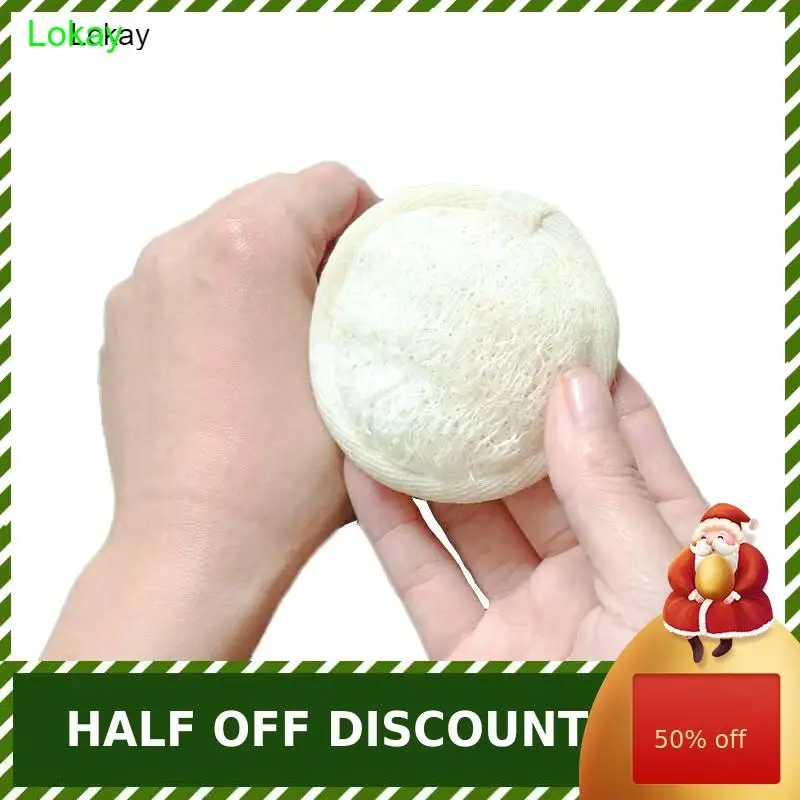 Natural Loofah Sponge Manual Facial Cleansing Scrubber Handheld Pad 10 Packs Exfoliating Loofah Face Brush Cleanser