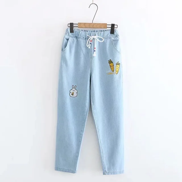 cartoon ripped jeans