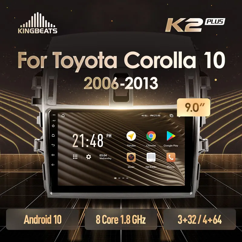 KingBeats штатное головное устройство For Toyota Corolla 10 E140 E150 2006 2013 GPS автомагнитола на
