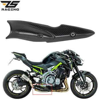

ZS Racing Motorcycle Middle Pipe Link Pipe Protector Heat Shield Cover Guard Anti-scalding Cover For Kawasaki Z900 Carbon Fiber