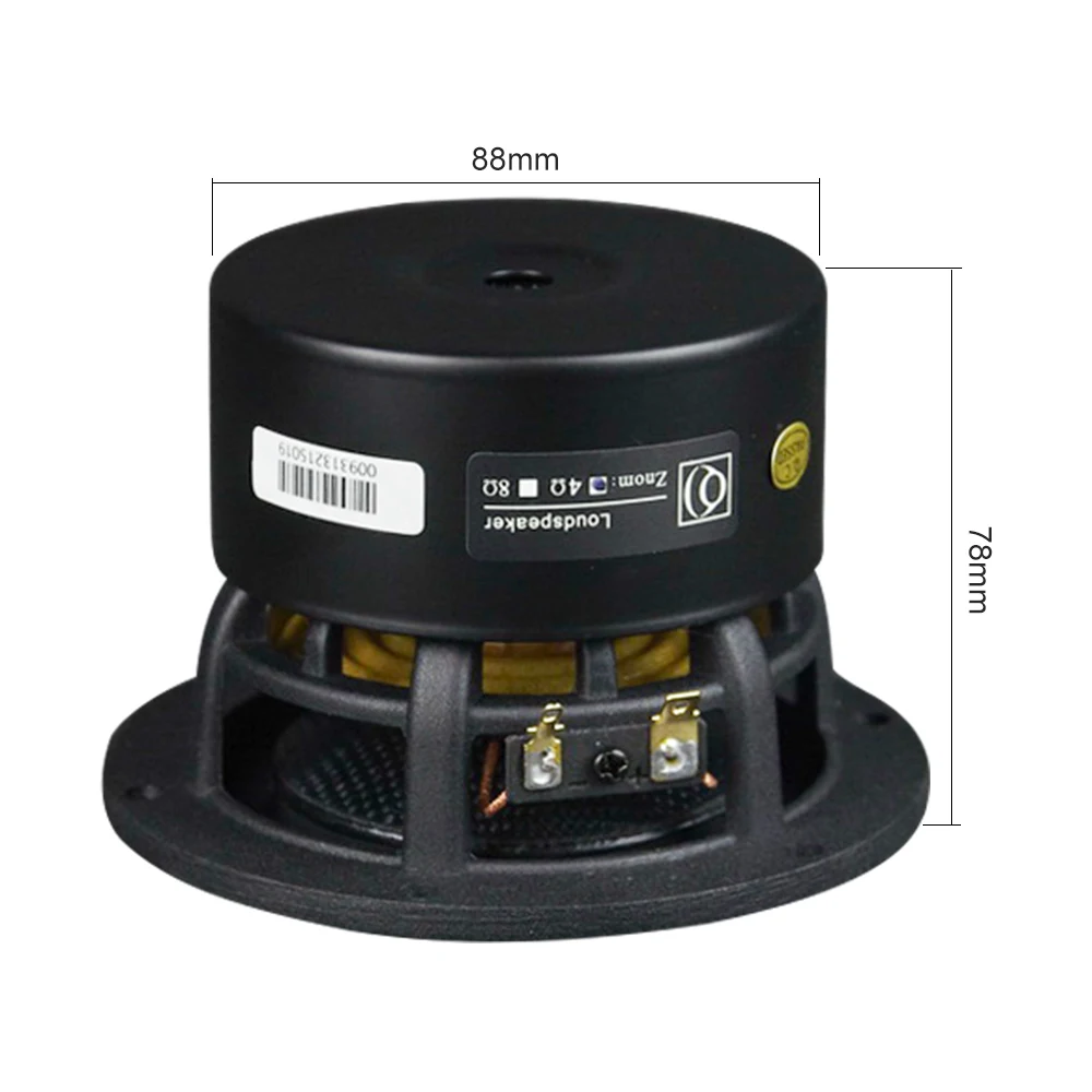 Aiyima-coluna Hifi Home Theater Fibra de Vidro Cone de Áudio Alto-falante Subwoofer Ohm Alto-falante 80w 1pc - Image 4