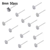 silver 8mm 50pcs