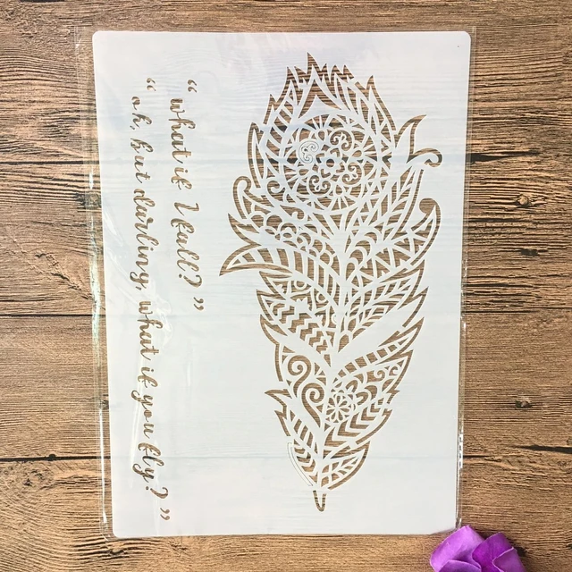 A4 size clock Flower Wall Painting Stencils Stamp Scrapbook Album Decorative Embossing Craft Paper DIY Flower Label Stencil 910