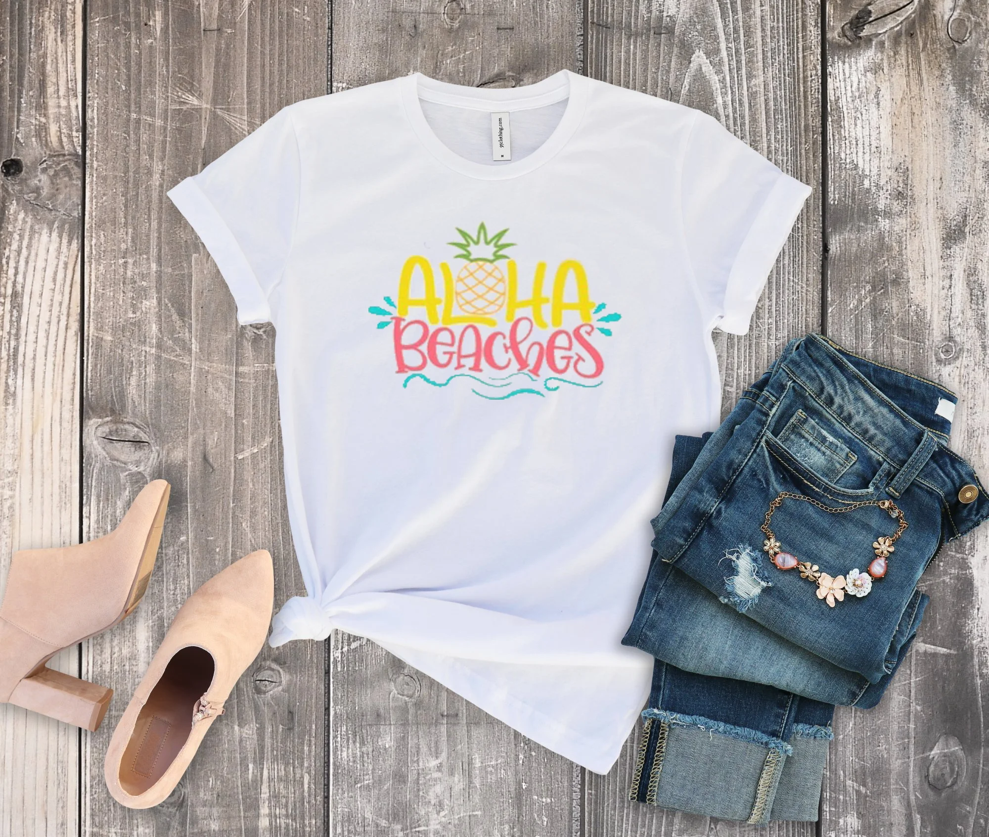 Летняя футболка Aloha Пляжи с принтом ананаса и пляжей женское платье хлопковые