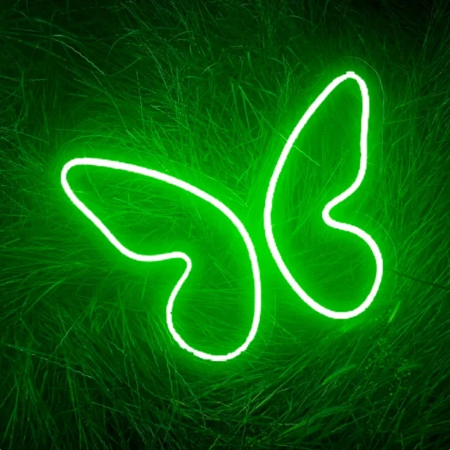 Ledウォールライト シンプルな蝶 キュート アクリル 美しい 屋内 家庭用 10代の部屋用 Plaques Signs Aliexpress