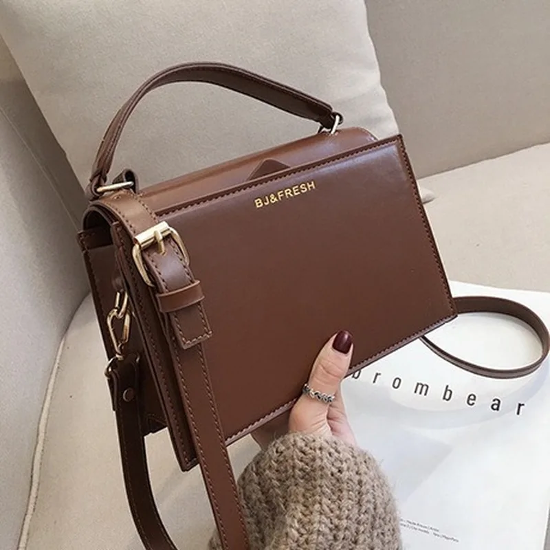 

GOOHOJIO 2019 Woman Bags New Pattern Concise Hand Of Lading Shoulder Small Square Package luxury handbags women bags designer