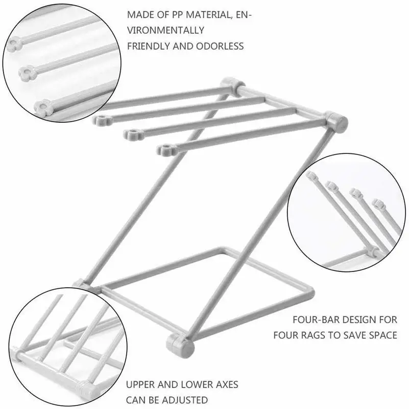 Складная сушилка для одежды полотенца кухонные тряпки стеллаж раскрытие держатель для полки стойки Кормление бутылки молока Настольный стеклянный складной держатель