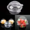 50-100 cup cake box transparent box packaging cute cat head shape plastic disposable dome cake box fruit cake cup box ► Photo 2/6