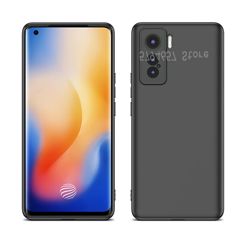 Para vivo iqoo 5 pro caso macio tpu matte caso para vivo iqoo 5 iqoo caso para iqoo 5 caso protetor de tela de vidro temperado