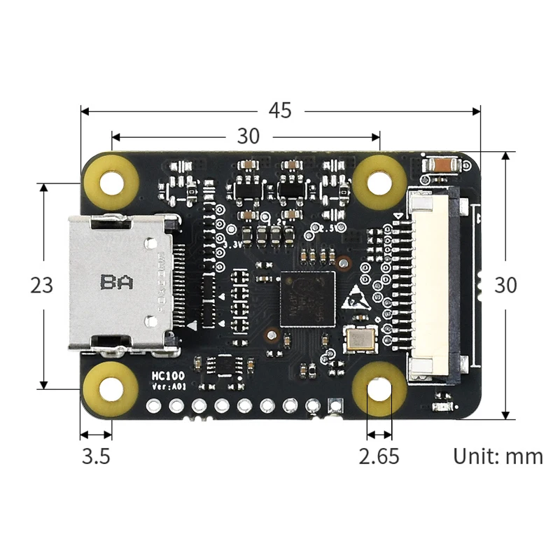 Suporte 1080p, Placa 30fps com Cabo FFC, Raspberry Pi 4B, 3B +, 3B