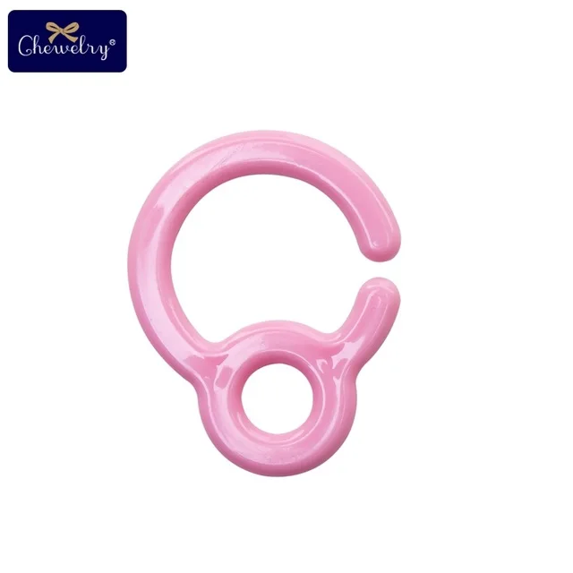 Pink hook 5 шт. крючок для пустышки пластиковые Прорезыватели кольцо звенья для игрушка на коляску Прорезыватель DIY пустышка Клип Детская Подвеска Товары для детей - Цвет: Pink hook