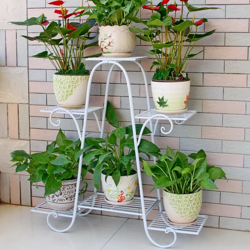 

Flower Shelf Multi-storey Indoor Special Home Balcony Decoration Frame Wrought Iron Living Room Space Space Flower Pot
