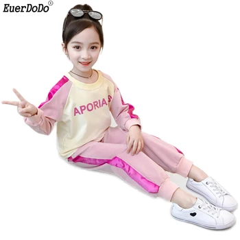 

2020 Spring Autumn Chilren's Clothing Set For Girls Age 3 4 6 8 10 12Y Kids Tracksuit Girl Teenage Girls Outfits Sports Suit