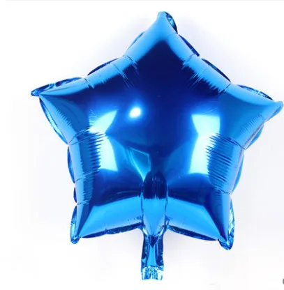 blue 5 шт. 18 дюймов пятиконечная звезда фольги шарики для свадебного украшения поставки День рождения украшения Детские игрушки Babyshower Globos - Цвет: blue