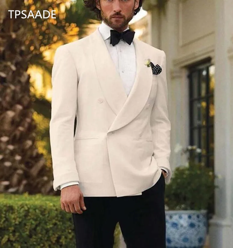 

Shawl Collar Wedding Men Suits Slim Fit 3 Pieces (Jacket +Pants+Bow tie) Custom Made For Wedding Groom Tuxedos Formal Suits