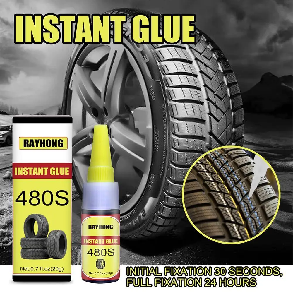 New Black Super Glue Car Rubber Repair Tire Glue 480s Car Adhesives