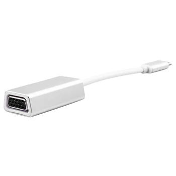 

Type-C to VGA Video Conversion Cable, Mini Video Converter Supports 1080P Plug-And-Play Notebook to Projection / Large Sn