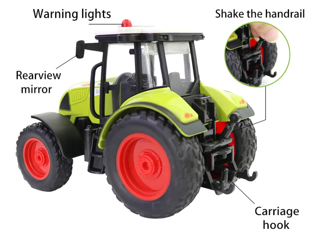 Детские Тракторные игрушки масштабное моделирование фермерская модель автомобиля сельскохозяйственный транспорт трейлер подарки для детей
