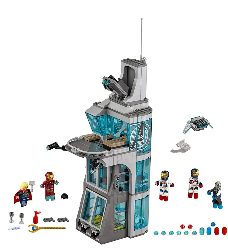 Baratos Marvel 511 Uds Star Wars Surprise superhéroe Iron Man ataque vengadores Torre modelo bloques de construcción compatibles Legoinglys Starwars