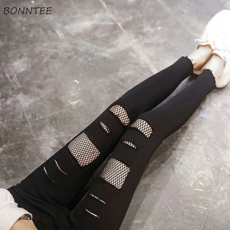 Pants Women Hole Slim 2020 Chic Ankle-Length Pant Outwear Thin Womens Korean Style Trousers Elegant High Daily Female Capris New Pants Women Hole Slim 2020 Chic Ankle-Length Pant Outwear Thin Womens Korean Style Trousers Elegant High Daily Female Capris New