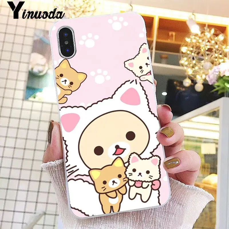 Yinuoda милый медведь Rilakkuma ТПУ Мягкий силиконовый чехол для телефона iPhone 8 7 6 6S Plus X XS MAX 5 5S SE XR 10 Чехол - Цвет: A11