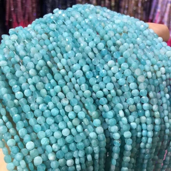 

2020 Natural Stone loose beads 1.0 Faceted Amazon Stone beads Bun Necklace making for jewelry Diy Necklace bracelet 4mm