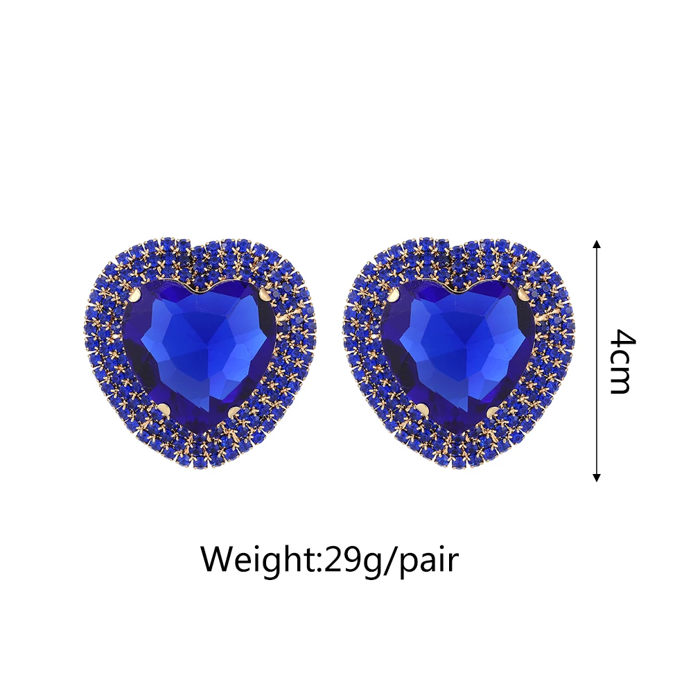 Ztech Blue Series Cute Crystal Earrings Women Popular Europe Style Korean Jewelry Geometric Christmas Gifts Wholesale Pendientes