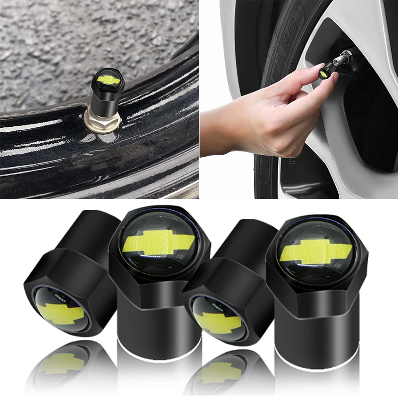 

4pcs Auto Wheel Tire Valve Core Cover Caps for Chevrolets Cruze Captiva Lacetti Aveo Niva Trax Onix Car Accessories Gadgets
