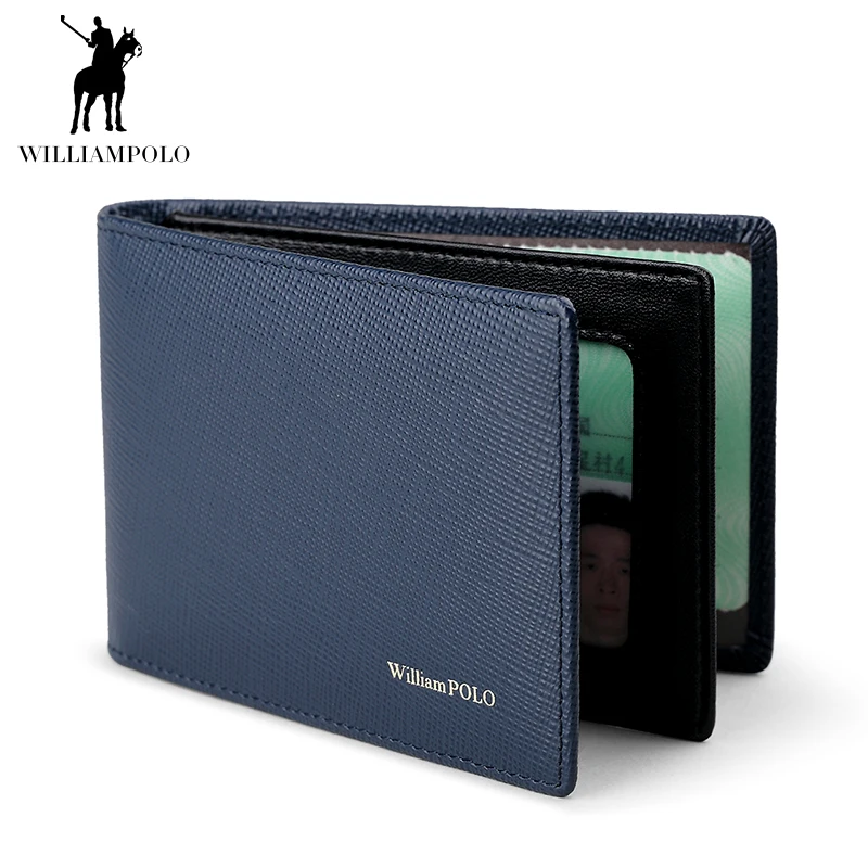 Williampolo men's card package men's Cowhide driver's license holster men's ultra-thin motor vehicle driving documents holder