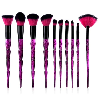 

10 Pcs Makeup Brush Face Eye Diamond Makeup Brush Set Professional Eye Makeup Brush Eyeliner Eyebrow Eye Shadow Brush Set