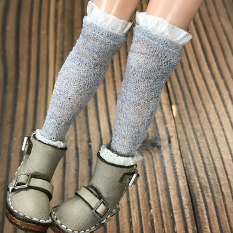 1 пара кружевных чулок для кукол Blythe 1:6, носки для Барби, Гольфы выше колена, носки для куклы Momoko OB Azone 1/6, аксессуары для кукол - Цвет: 5