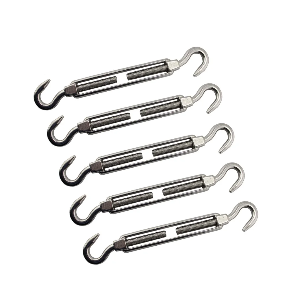 M6 European Style 316 Stainless Steel Open Garland Rigging Hook Rope Connector Prevents Corrosion 