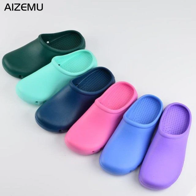 Zapatillas médicas para enfermera, calzado quirúrgico, Zuecos Sanitarios  para mujer, zapatillas de enfermería transpirables, zuecos de trabajo para  médicos - AliExpress