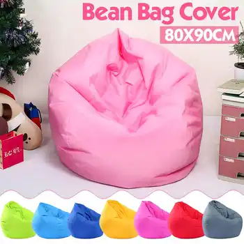 

Waterproof Lazy BeanBag Sofas Cover Chairs without Filler Linen Cloth Lounger Seat Bean Bag Pouf Puff Couch Tatami Living Room