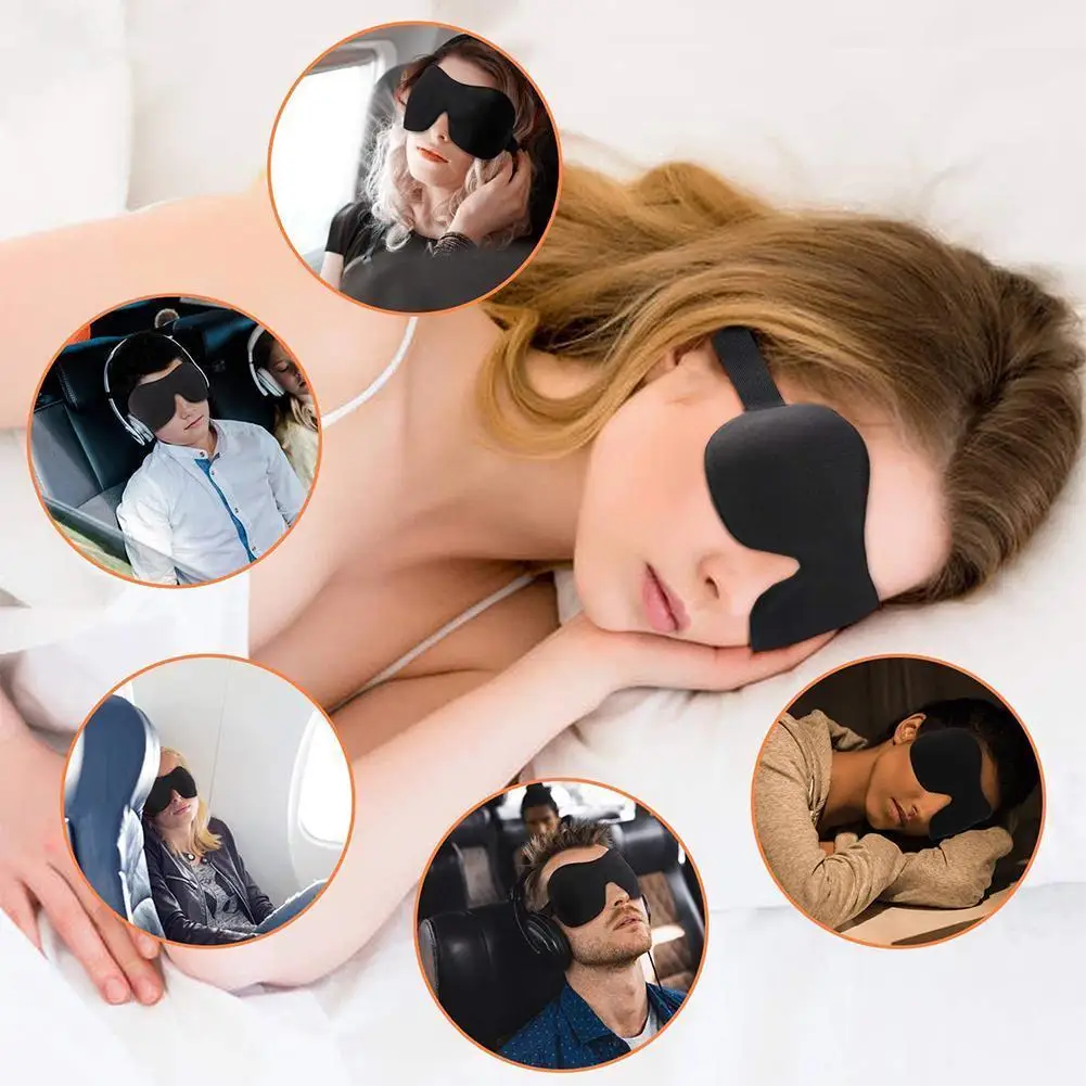 1PC Eye Mask 3D Eyeshade Sleep Mask Natural Eye Sleeping Mask Cover Eye Patches Women Men Soft Blindfold Travel Eyepatch