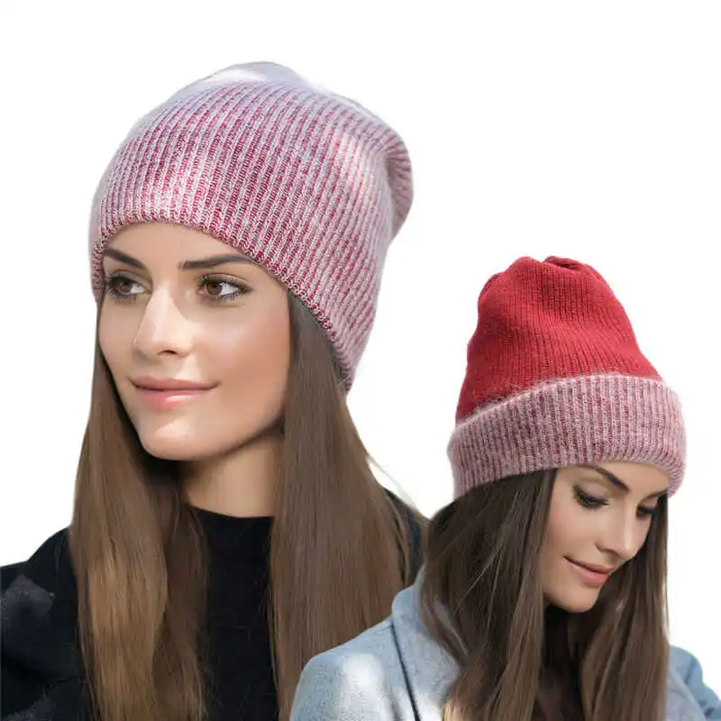 

Slouchy Womens Beanie Hat Color Cap Solid Skull Cashmere Ski Warm Winter Hat