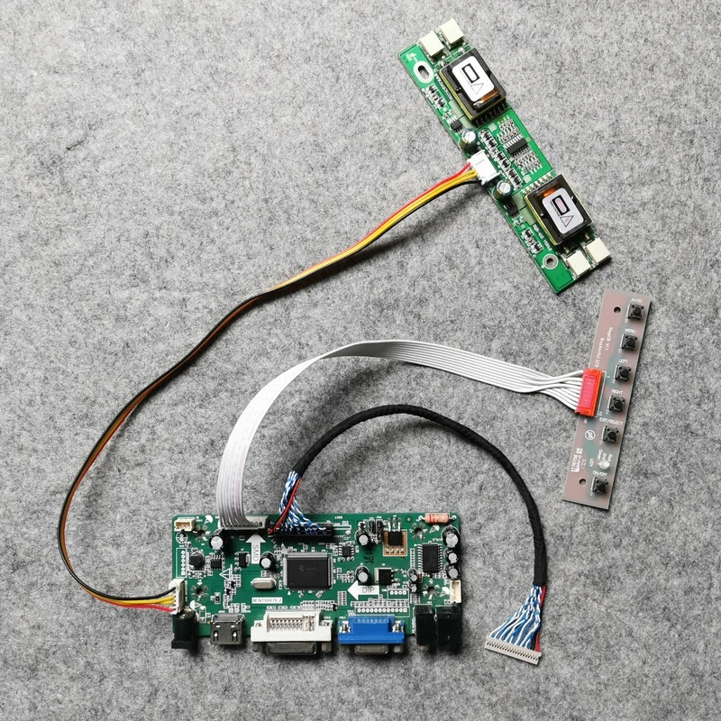 1024*768 Lvds Kit Fai Da Te A 20 Pin Scheda Controller Unità Pannello Lcd 4-Ccfl Vga + Dvi M.Nt68676 Misura Lt150X1/Lta150Xh/Ltm150Xh Matrix